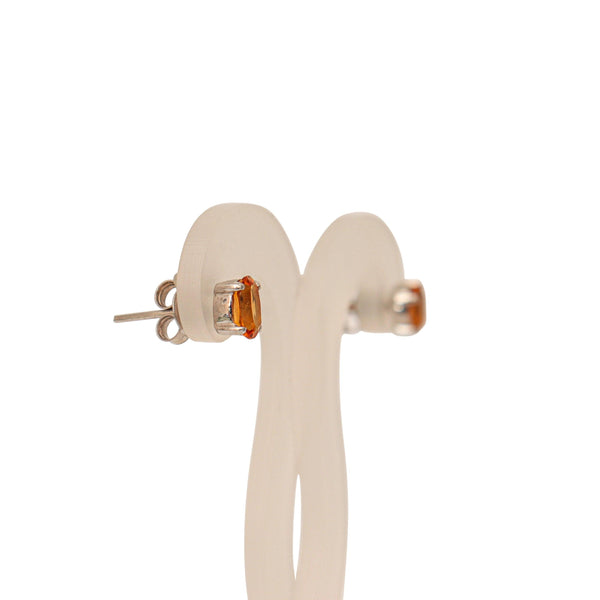 18 kt White Gold Citrine Earrings