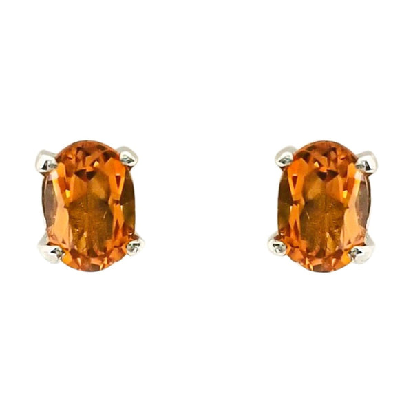 Orange Color Stone Stud Earrings - Cape Diamond Exchange