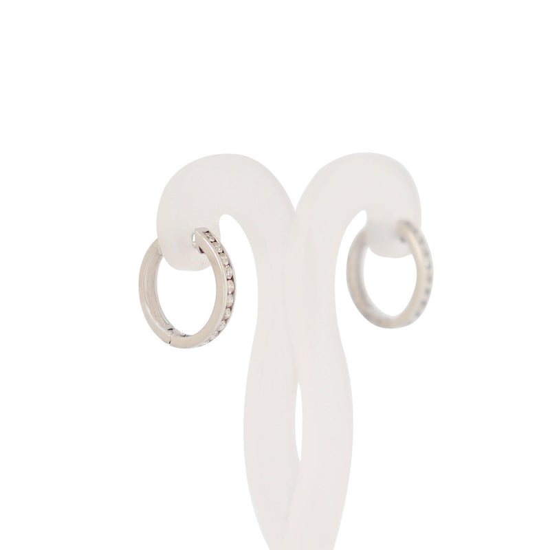 White Gold Huggie earrings in White Gold