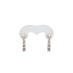 Diamond Tennis Earrings in 18 kt White Gold