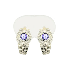 18 kt White Gold and Tanzanite, Diamond Earrings Cape Diamond Exchange in St. George's Mall