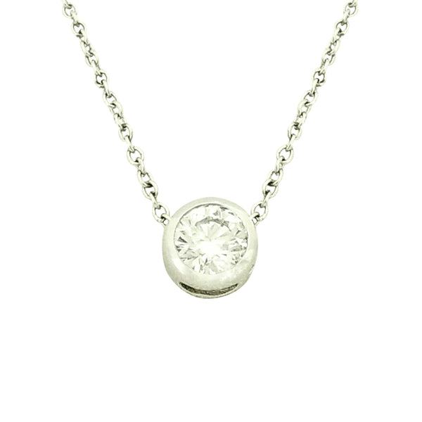 Diamond Pendant in Tube Setting