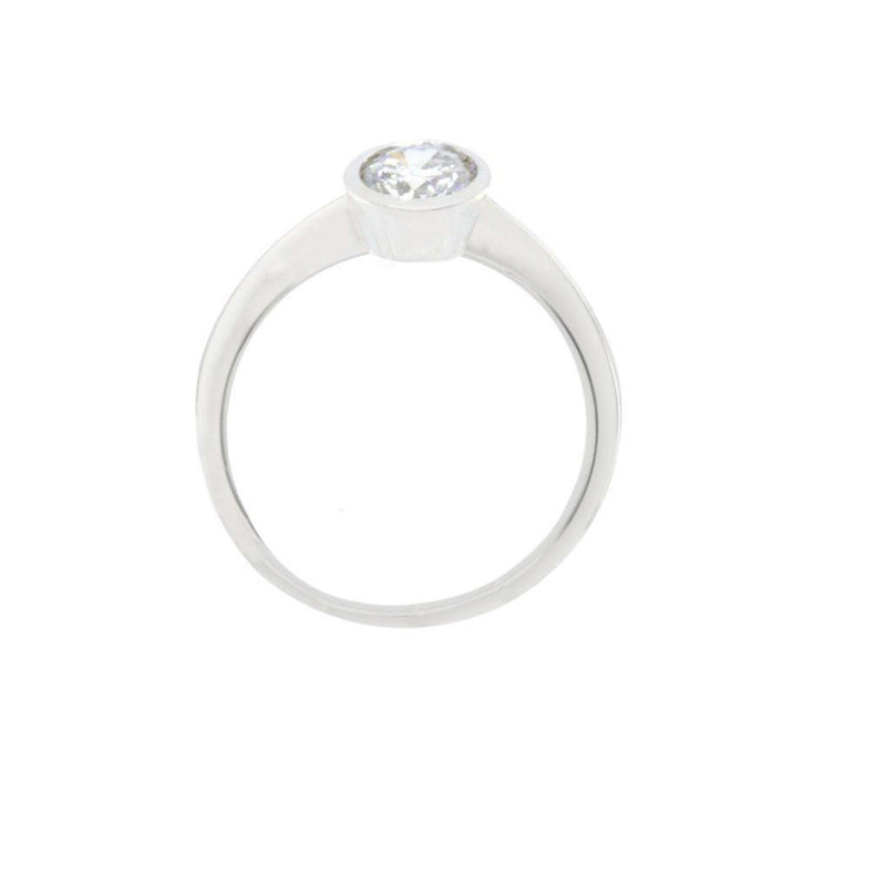 Diamond Tube Setting, set in 18kt White Gold