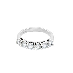 18kt White Gold Diamond Half Eternity Ring - Cape Diamond Exchange