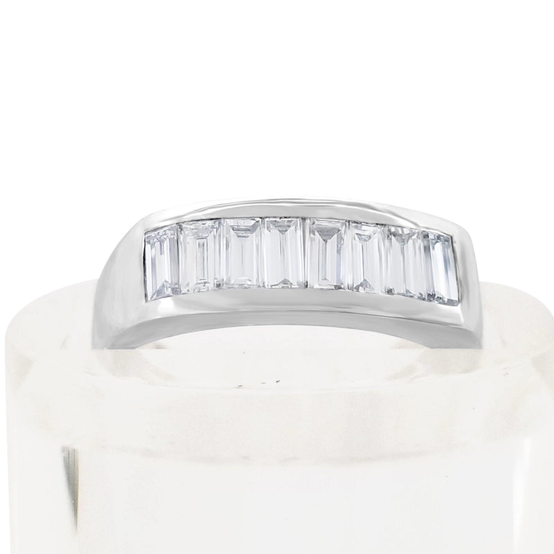 18kt white Gold Half Eternity Baguettes Diamond Ring - Cape Diamond Exchange