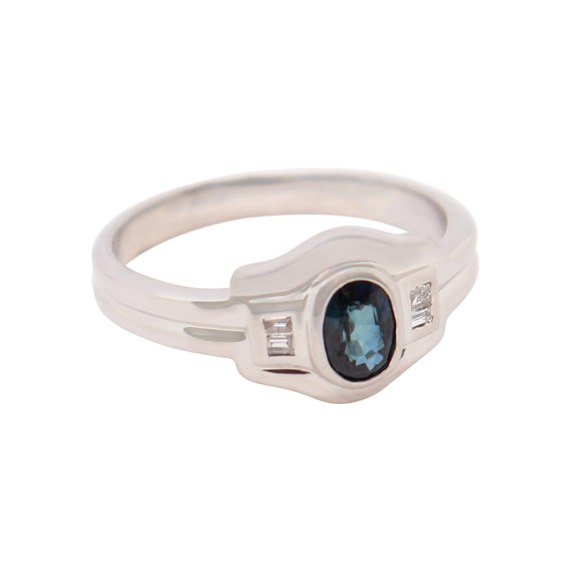 White Gold Sapphire Ring - Cape Diamond Exchange