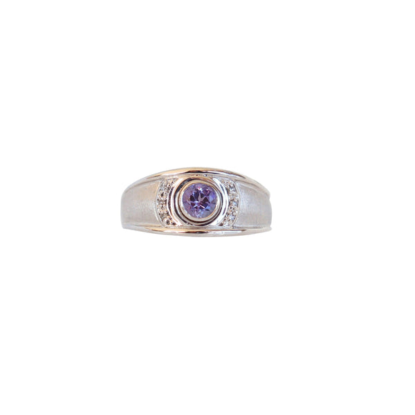 Tube set Tanzanite with Diamond Ring - Cape Diamond Exchange