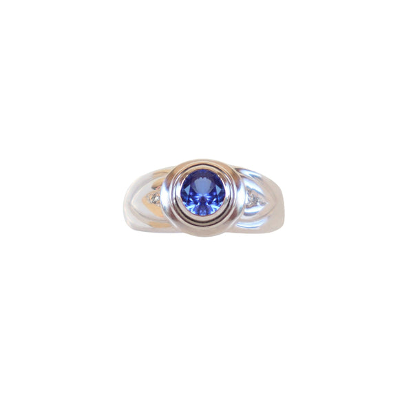 Bezel-set Tanzanite Solitaire ring - Cape Diamond Exchange