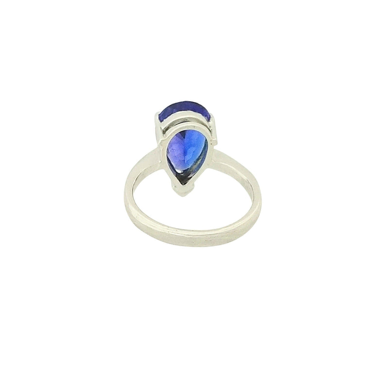 18 kt White Gold Pear Shaped Tanzanite Ring Cape Diamond Exchange in St. George's Mall