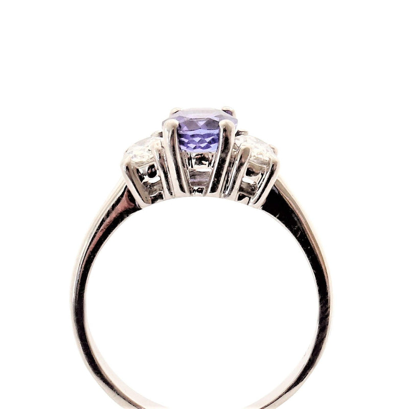 Trilogy of Oval Tanzanite and Diamonds - Cape Diamond Exchange