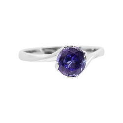 White Gold Tanzanite Solitaire Twisted Ring Cape Diamond Exchange in St. George's Mall