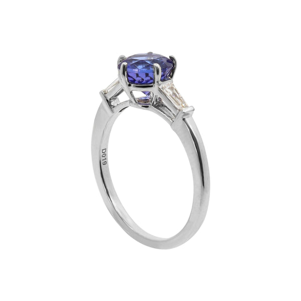 Six Claw Tanzanite and Diamond Ring