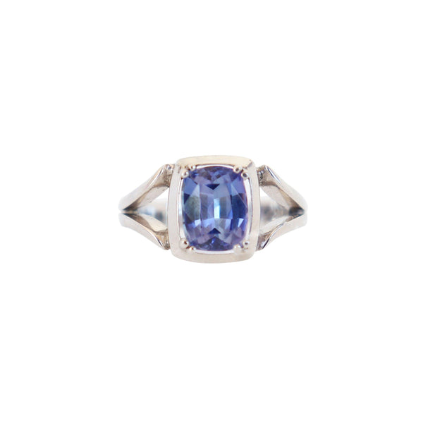 Cushion Tanzanite Split-band Ring - Cape Diamond Exchange