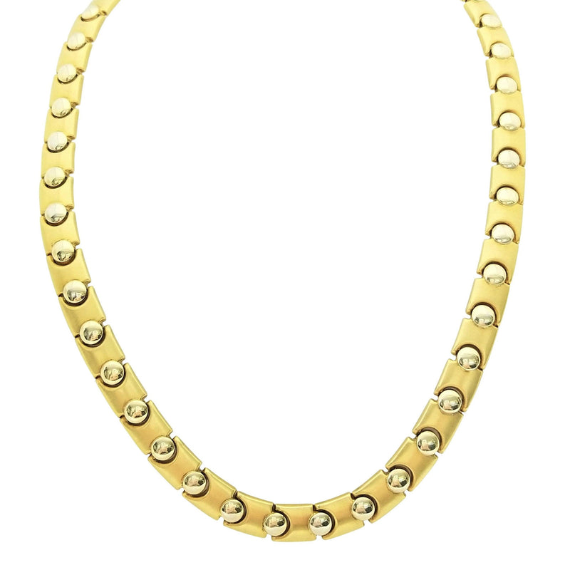 Two Tone Necklace with Little Domes - Cape Diamond Exchange