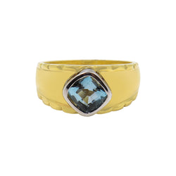 Cushion Aquamarine Ring