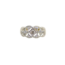 18kt Two-Tone Lace Diamond Ring Cape Diamond Exchange in St. George's Mall