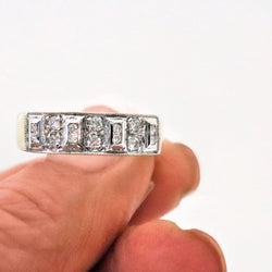18kt Two Tone Diamond Eternity Ring - Cape Diamond Exchange