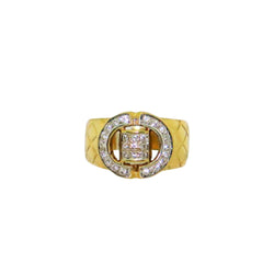 18kt Yellow Gold Buckle Diamond Ring - Cape Diamond Exchange