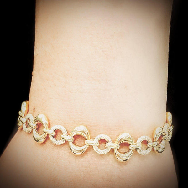 18 kt Yellow Gold Bracelet Two Links - Cape Diamond Exchange