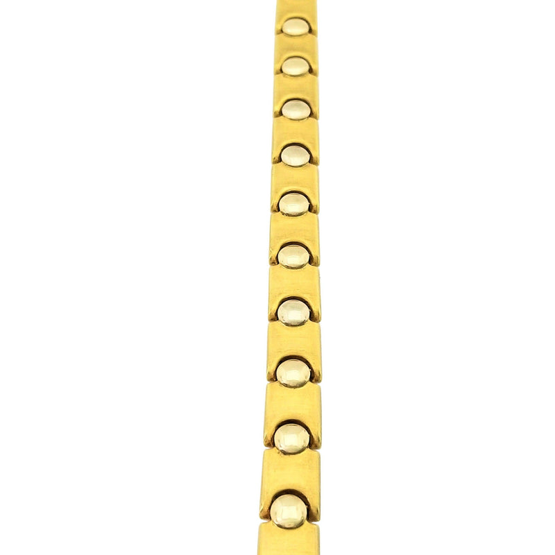 18kt Yellow Gold Two Tone Matt and Shiny Bracelet - Cape Diamond Exchange