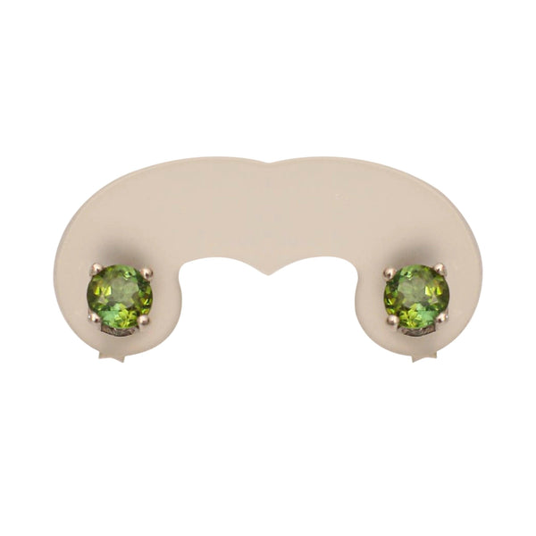 18 kt White Gold Peridot Stud Earrings