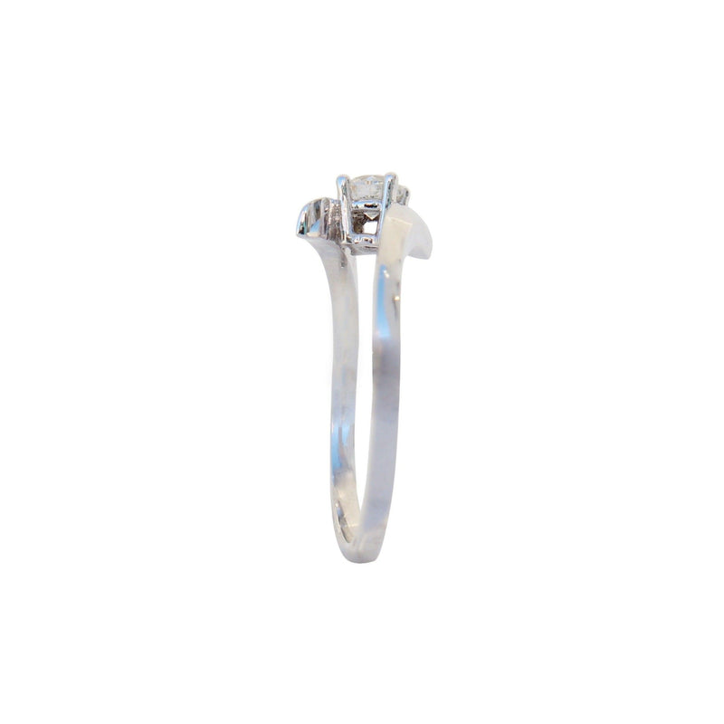 White Gold Diamond By-Pass Engagement Ring - cape diamond exchange