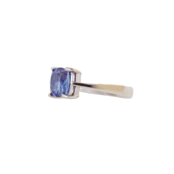 18 kt White Gold Cushion cut Tanzanite Ring - Cape Diamond Exchange