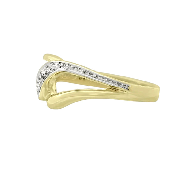 Yellow Gold with Cubic Zircon Ring - Cape Diamond Exchange