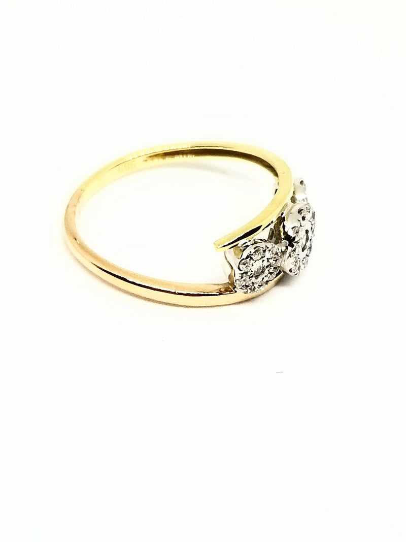 14kt Yellow, White and Rose Gold Fancy Diamond Ring - Cape Diamond Exchange