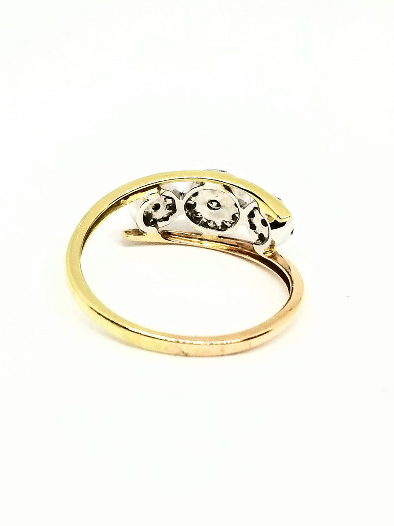 14kt Yellow, White and Rose Gold Fancy Diamond Ring - Cape Diamond Exchange