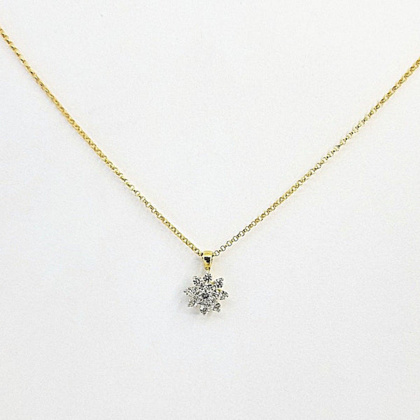 Diamond Cluster in Yellow Gold