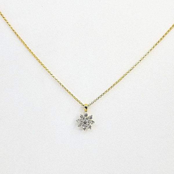 Diamond Cluster in Yellow Gold