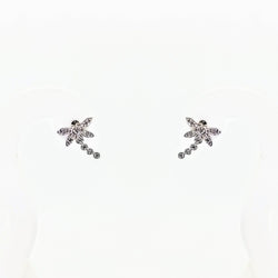 9 kt White Gold Dragon Fly Diamond Earrings - Cape Diamond Exchange