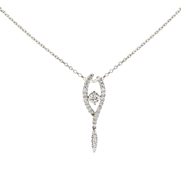 18 kt White Gold Diamonds Fancy Pendant - Cape Diamond Exchange