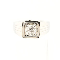Men's Ring With Grooves on the Side - Cape Diamond Exchange
