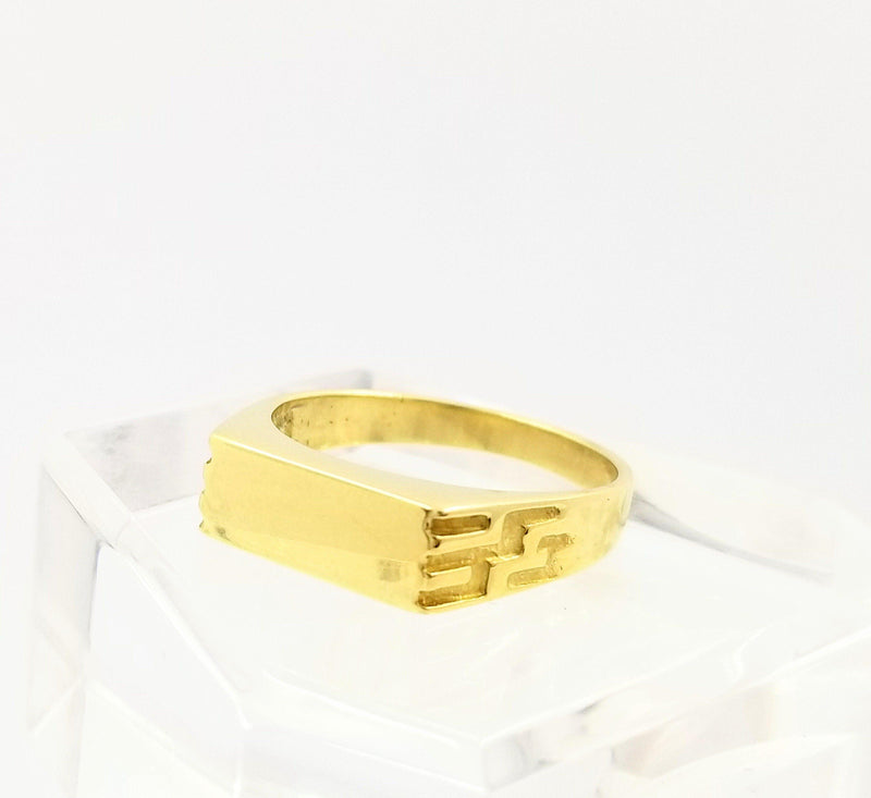 Men's Yellow Gold Signet Ring - Cape Diamond Exchange