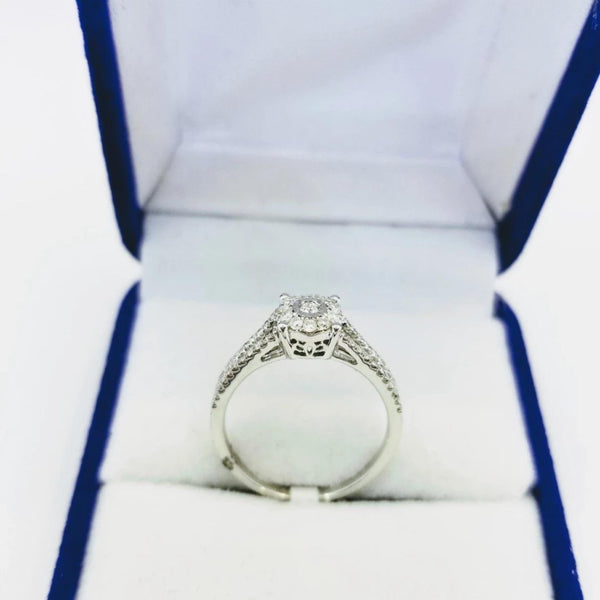 14 kt White Gold and Diamond Ring - Cape Diamond Exchange