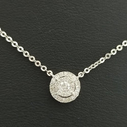 9 kt White Gold Necklace with diamonds - Cape Diamond Exchange