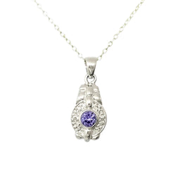 18 kt White Gold Tanzanite Pendant - Cape Diamond Exchange