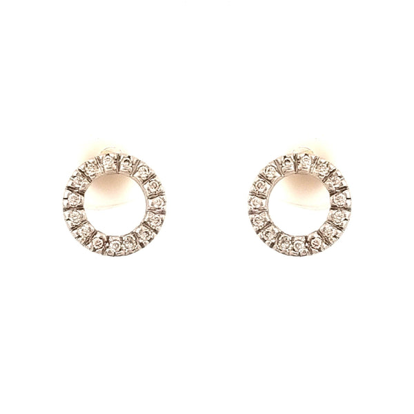 9 kt Yellow Gold Diamond Earrings - Cape Diamond Exchange