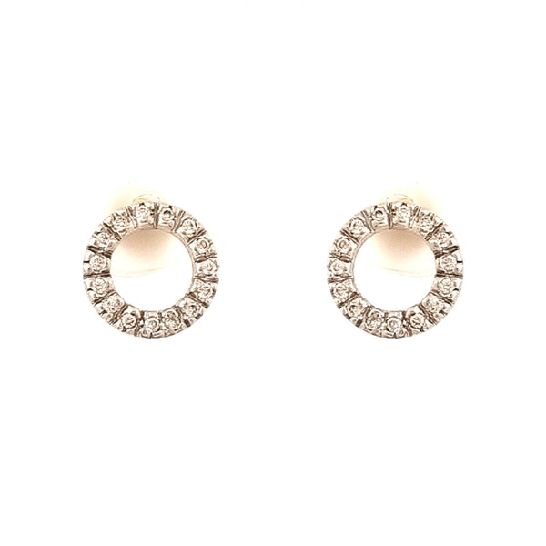 9 kt Yellow Gold Diamond Earrings - Cape Diamond Exchange