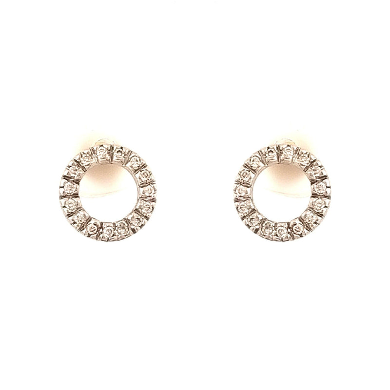 9 kt Yellow Gold Diamond Earrings - Cape Diamond Exchange