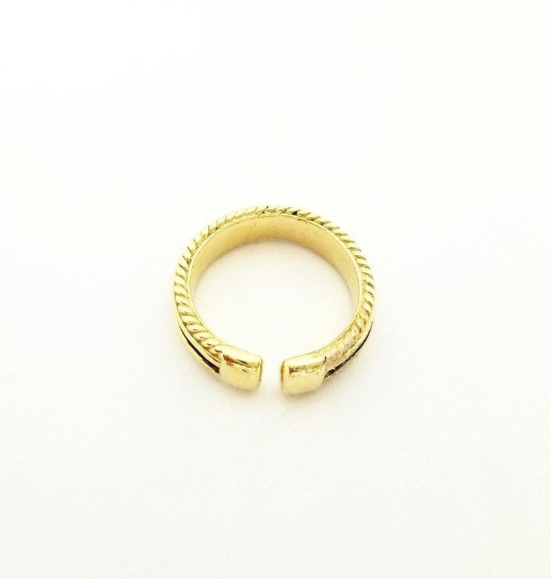 Gold Elephant Hair Ring with Twisted Edges - Cape Diamond Exchange