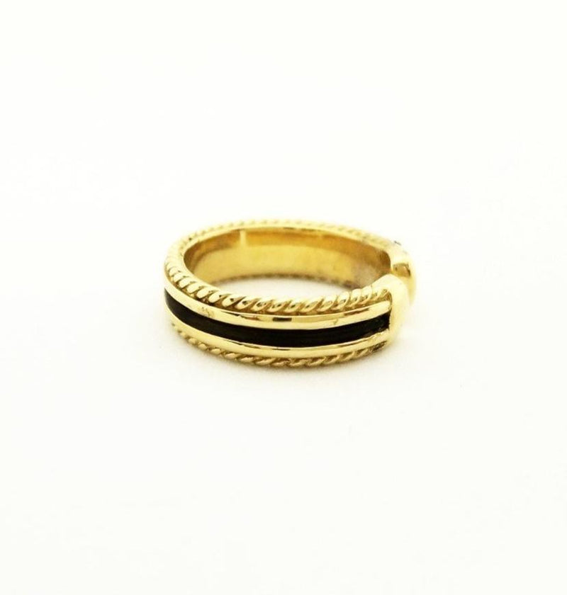 Gold Elephant Hair Ring with Twisted Edges - Cape Diamond Exchange