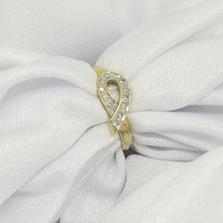 Ribbon Silhouette Design Gold Diamond Ring - Cape Diamond Exchange