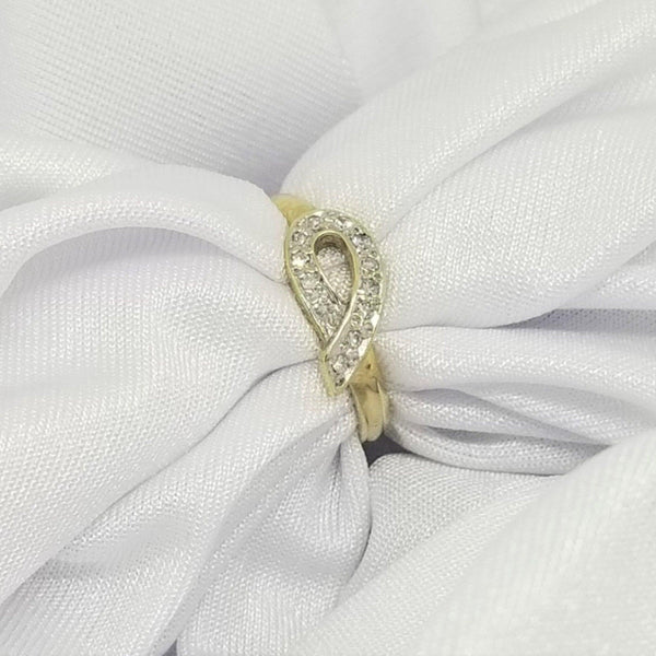 Ribbon Silhouette Design Gold Diamond Ring - Cape Diamond Exchange