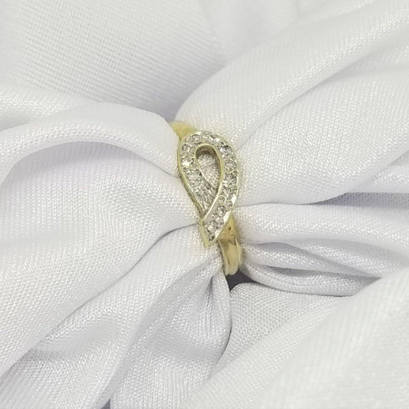 Ribbon Silhouette Design Gold Diamond Ring - Cape Diamond Exchange