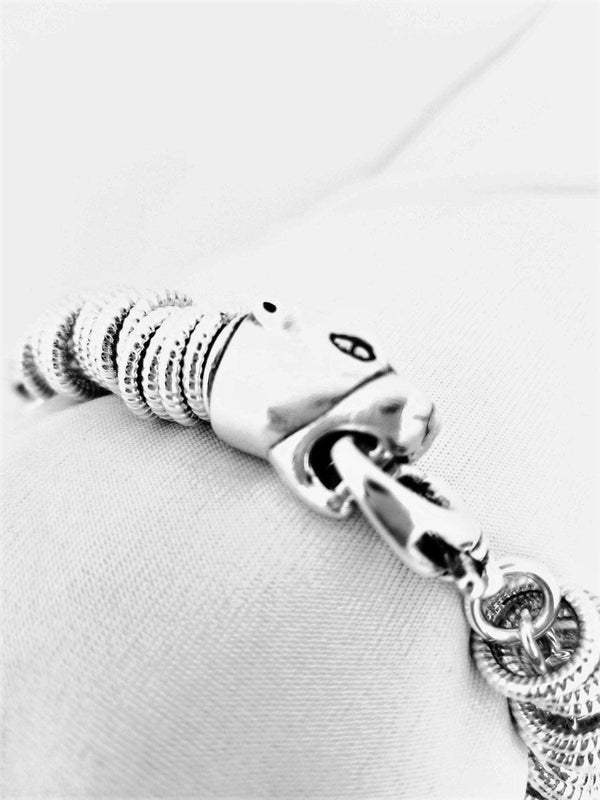 Silver Tiger Head Bracelet - Cape Diamond Exchange