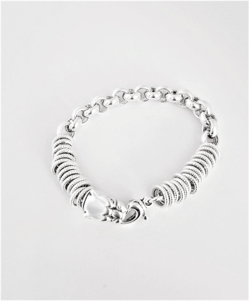 Silver Tiger Head Bracelet - Cape Diamond Exchange