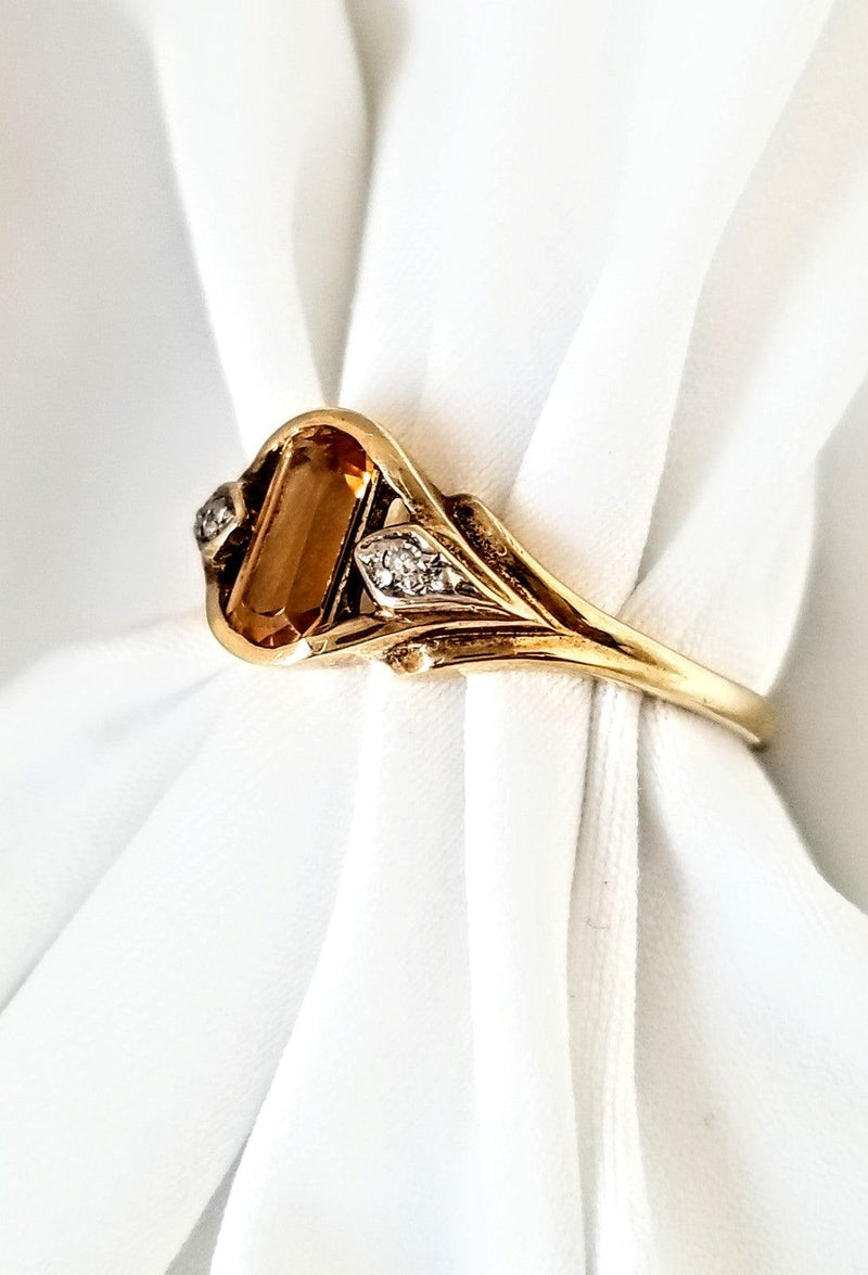 9 kt Yellow Gold  Cubic Zircon Ring - Cape Diamond Exchange